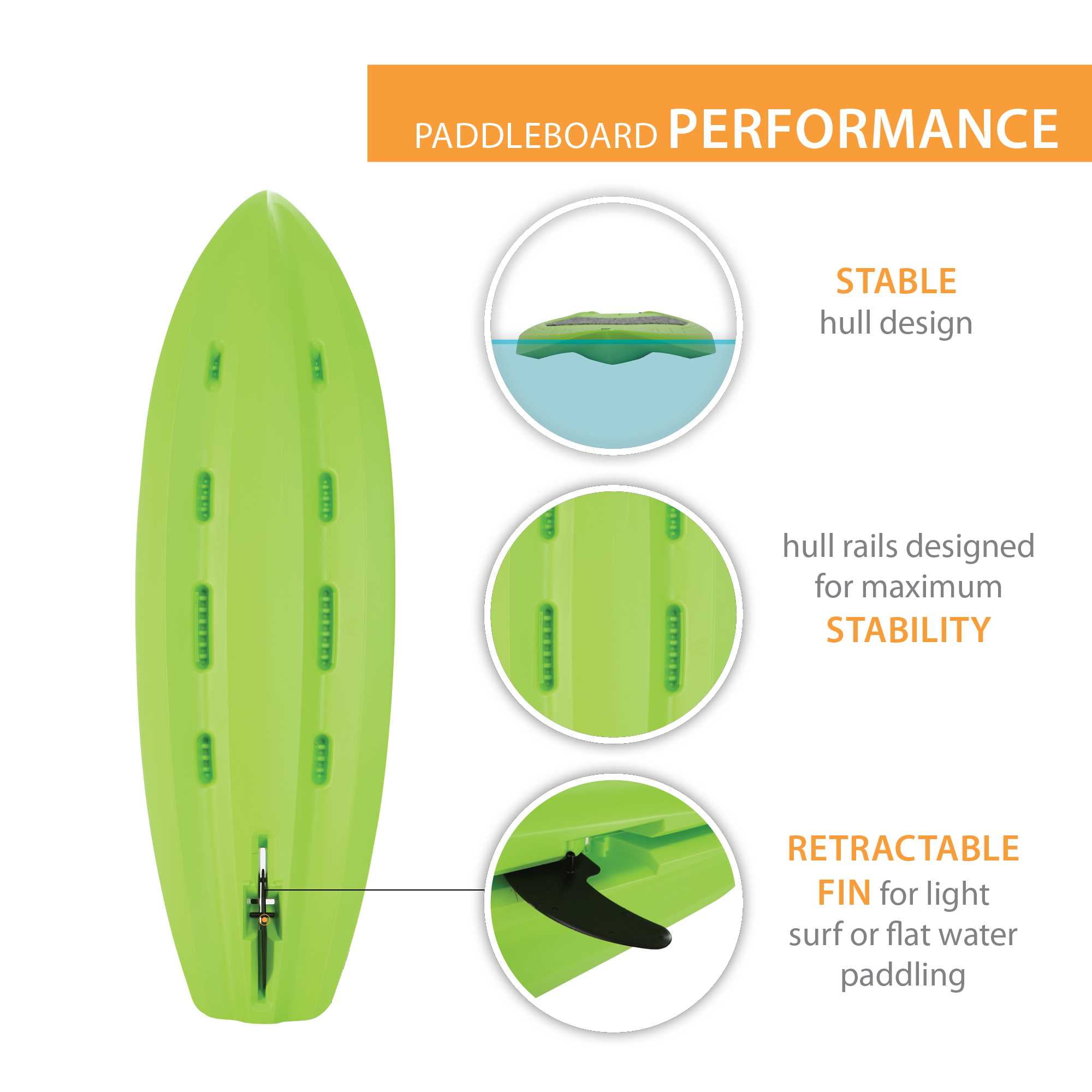 Lifetime Hooligan 8 ft. Youth Stand-up Paddle Board, Lime Green (90699)