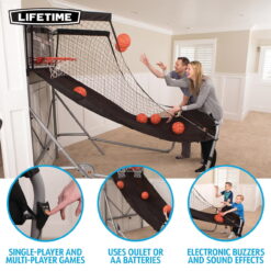 Lifetime New Double Shot Deluxe Basketball Arcade Game - Standard AC Electrical or Batteries (90648)