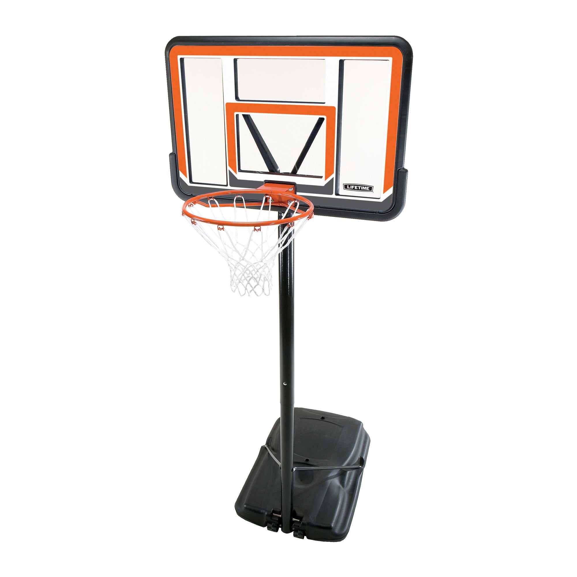 Lifetime 44-Inch Shatterproof Portable Basketball Hoop with Telescoping Adjustment & Slam-It Rim 90033