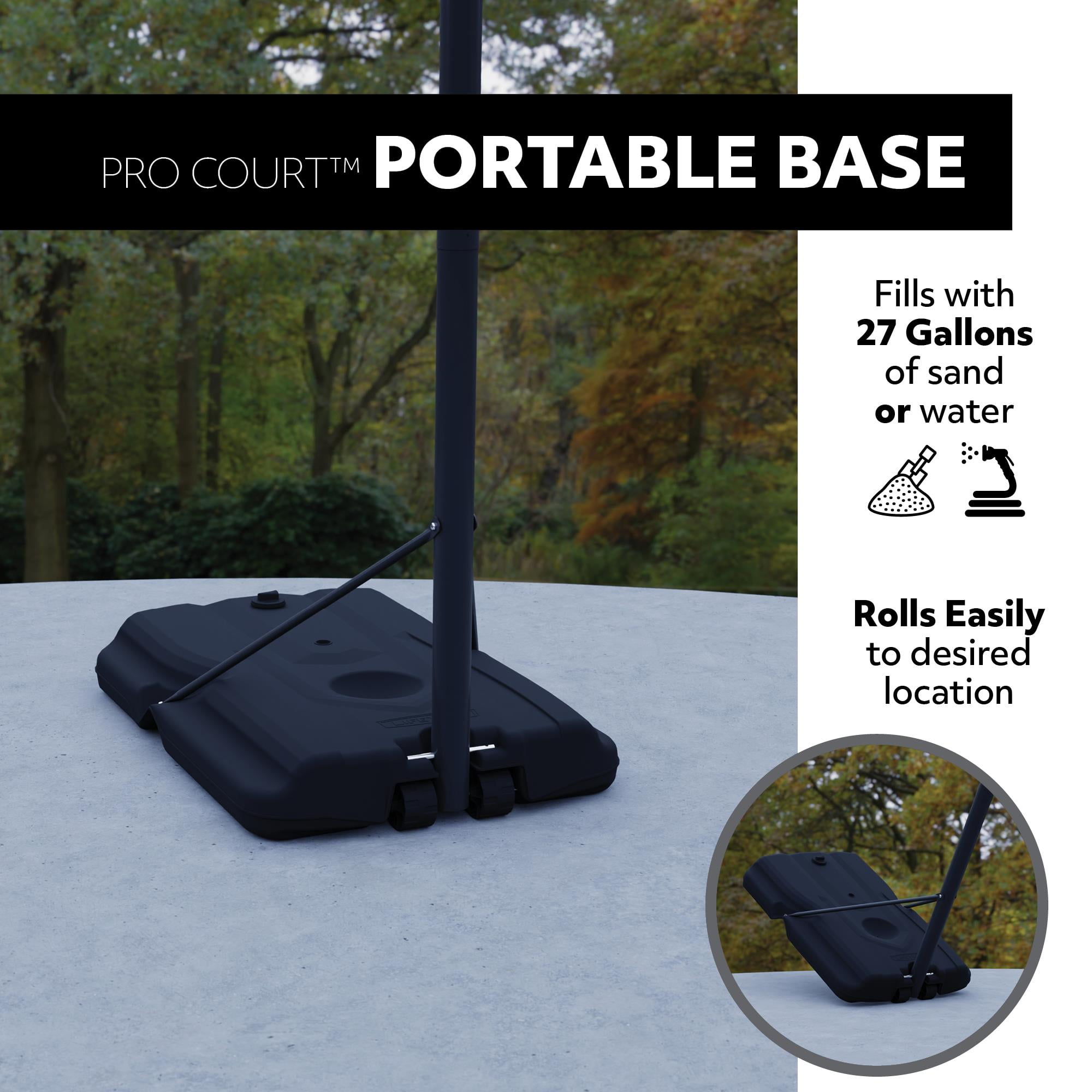 Lifetime 44-Inch Shatterproof Portable Basketball Hoop with Telescoping Adjustment & Slam-It Rim 90033