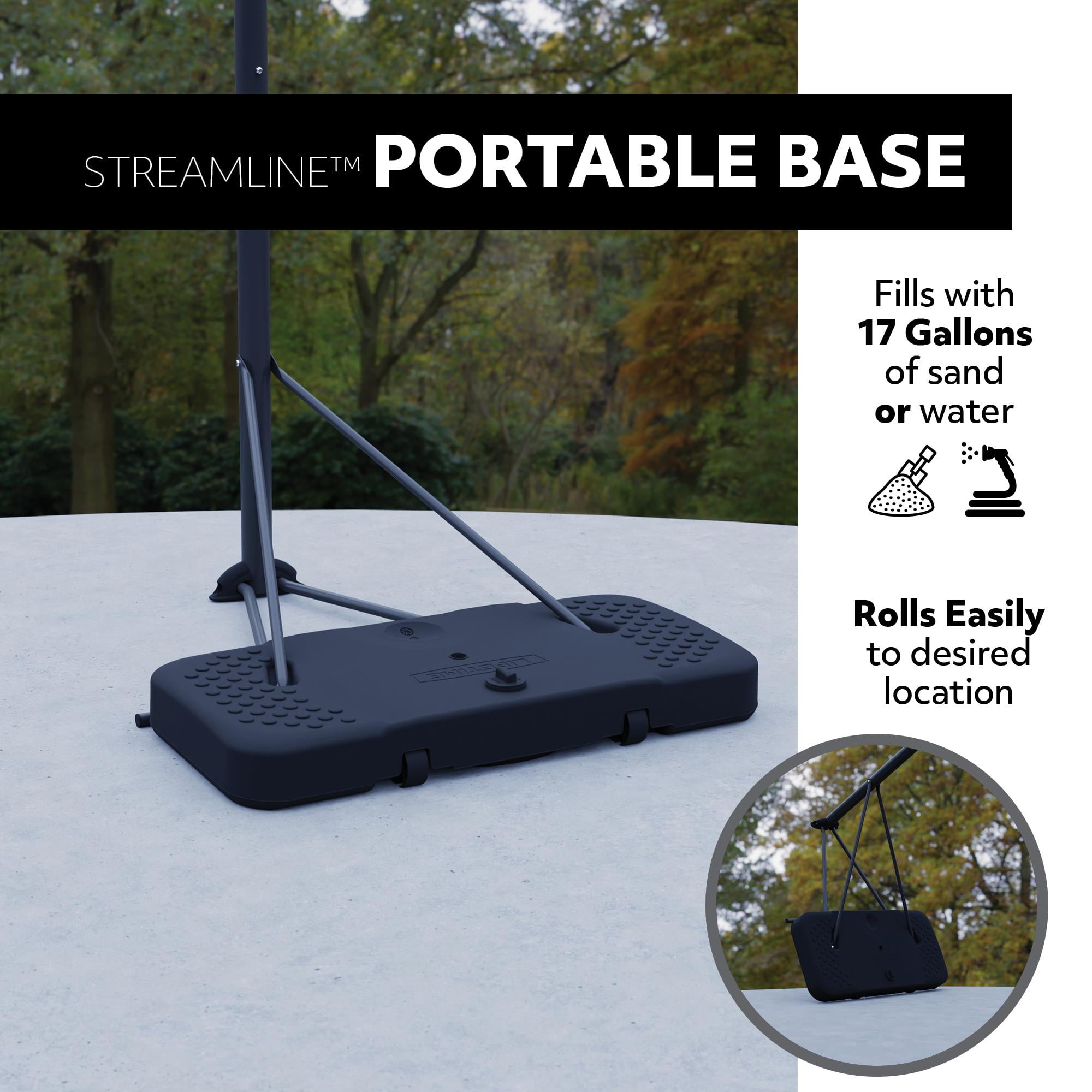 Lifetime 44-Inch Impact Portable Basketball Hoop with Telescoping Adjustment & Steamline Rim 90171