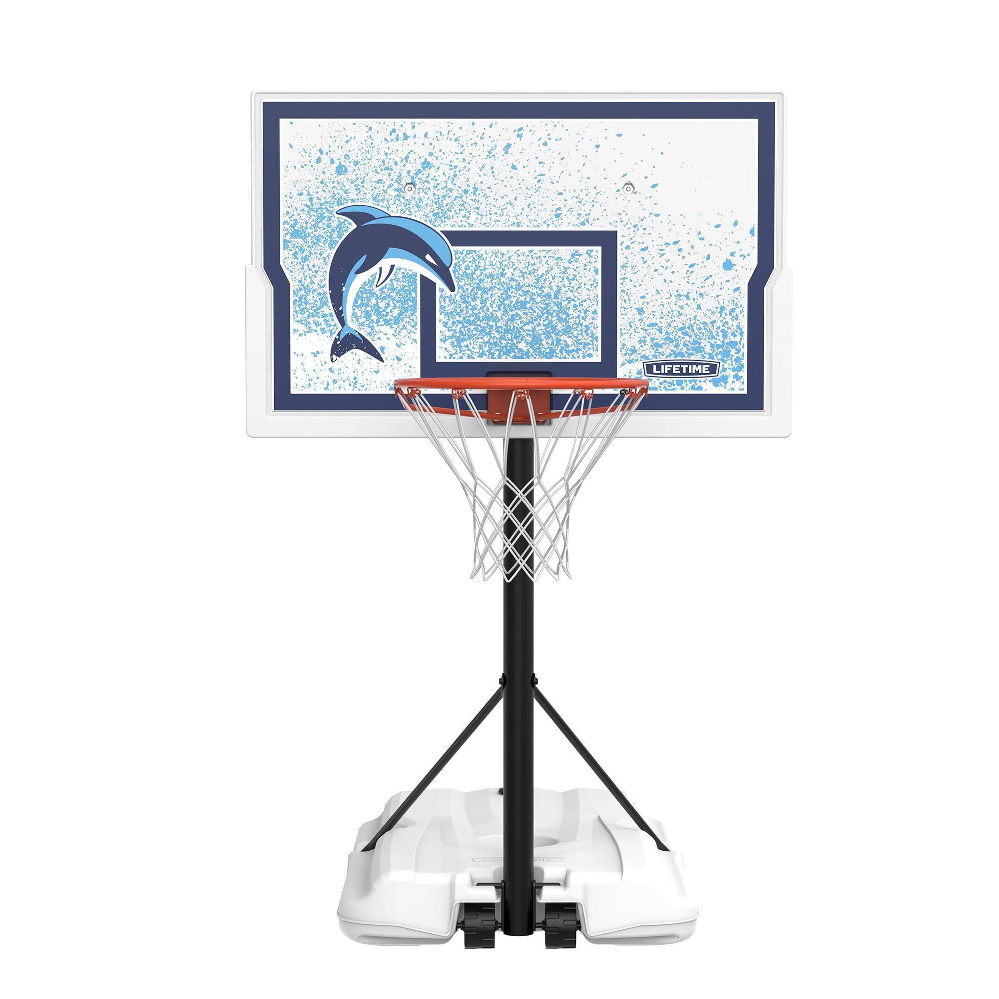 Lifetime 44-Inch Poolside Impact Portable Basketball Hoop with Classic Rim 91213
