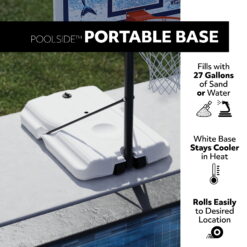 Lifetime 44-Inch Poolside Impact Portable Basketball Hoop with Classic Rim 91213