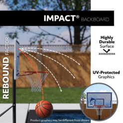 Lifetime 44-Inch Poolside Impact Portable Basketball Hoop with Classic Rim 91213