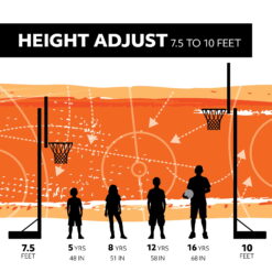Lifetime 52-Inch Shatterproof Portable Basketball Hoop with Power Lift Adjustment & Slam-It Rim 71286