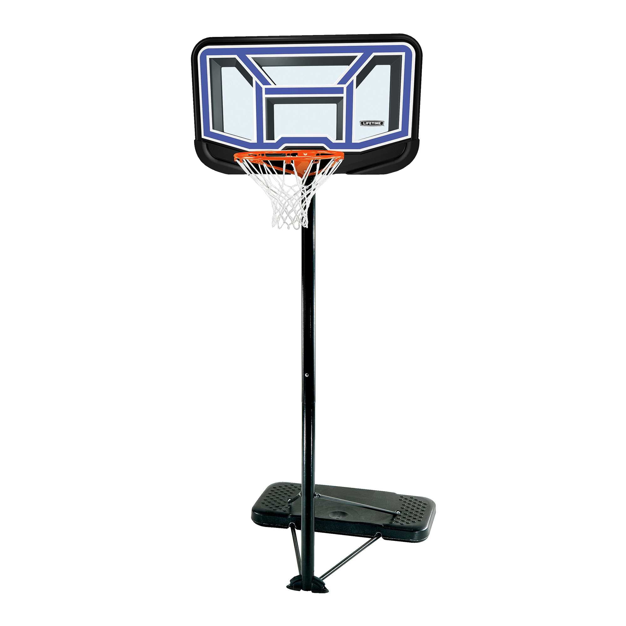 Lifetime 44-Inch Shatterproof Portable Basketball Hoop with Telescoping Adjustment & Steamline Rim 90114
