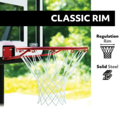 Lifetime 44-Inch Shatterproof Portable Basketball Hoop with Telescoping Adjustment & Classic Rim 1269