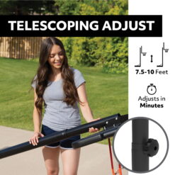 Lifetime 44-Inch Shatterproof Portable Basketball Hoop with Telescoping Adjustment & Classic Rim 1269