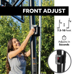 Lifetime 52-Inch Shatterproof Portable Basketball Hoop with Front Adjustment & Slam-It Rim 90061