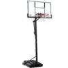 Lifetime 7.5ft. - 10ft. Adjustable Height 54 inch Steel-Framed Shatterproof Outdoor Portable Basketball System (90631)