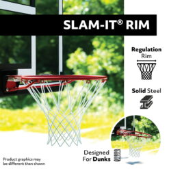 Lifetime 7.5ft. - 10ft. Adjustable Height 54 inch Steel-Framed Shatterproof Outdoor Portable Basketball System (90631)