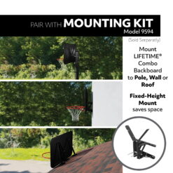 Lifetime New Basketball Backboard and Rim Combo (44-inch Impact) - 3823