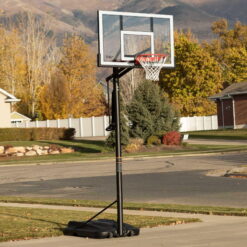 Lifetime 54-Inch Shatterproof Portable Basketball Hoop with Power Lift Adjustment & slam-It Pro Rim 90600