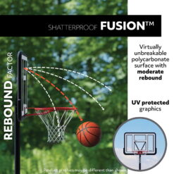 Lifetime 44-Inch Shatterproof Portable Basketball Hoop with Quick Adjust & Classic Rim - Model 90023-Outdoor Play