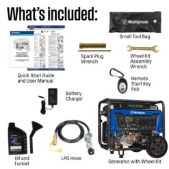 Westinghouse WGen10500DFc Remote Start 13500 / 10500 -Watt Dual fuel Portable Generator