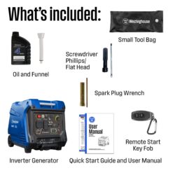 Westinghouse iGen5000c Remote Electric Start 5000 -Watt Single Fuel (Gasoline) Inverter Generator