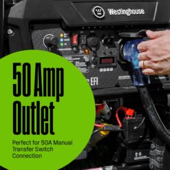 Westinghouse WGen9500TFc EFI 50 State Remote Electric Start 12500 / 9500 -Watt Tri fuel Portable Generator