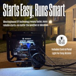 Westinghouse WGen9500TFc EFI 50 State Remote Electric Start 12500 / 9500 -Watt Tri fuel Portable Generator