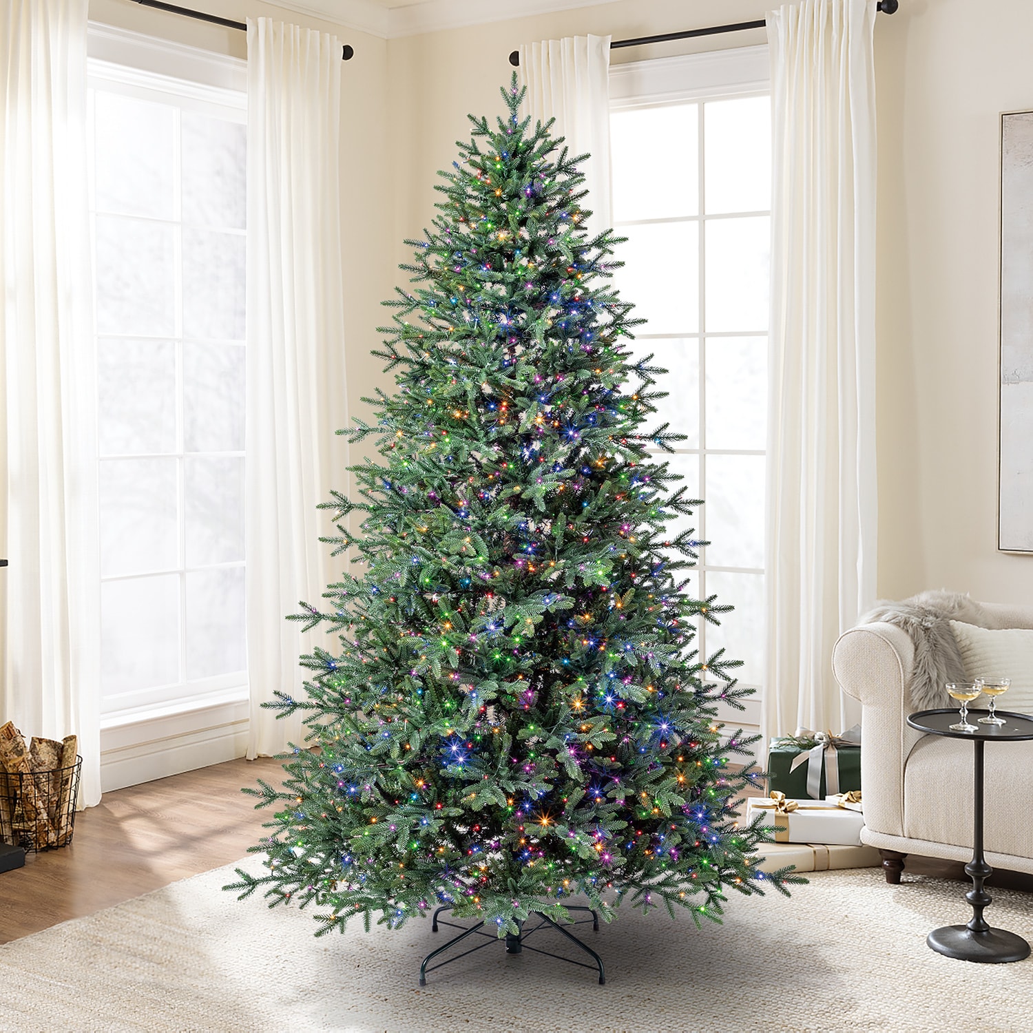 Tree Classics by Balsam Hill 7.5-ft Lake Tahoe Pre-lit Artificial Christmas Tree with Color Changing LED Lights