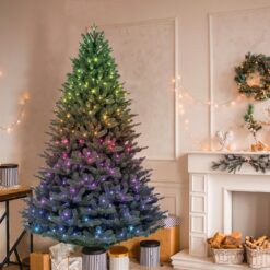 GE 7.5-ft Grand Sonoma Fir Pre-lit Artificial Christmas Tree with Color Changing LED Lights