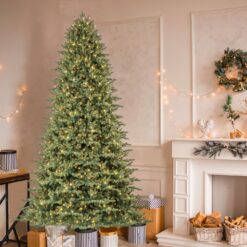 GE 9-ft Aspen Fir Pre-lit Artificial Christmas Tree with Color Changing LED Lights