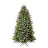 Tree Classics by Balsam Hill Classic Fraser 7.5-ft Fir Pre-lit Artificial Christmas Tree with Multicolor LED Lights