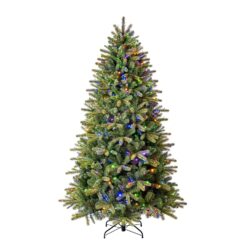 Tree Classics by Balsam Hill Classic Fraser 7.5-ft Fir Pre-lit Artificial Christmas Tree with Multicolor LED Lights