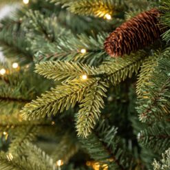 Holiday Living Hayden 7.5-ft Hayden pine Pre-lit Artificial Christmas Tree with Multicolor LED Lights