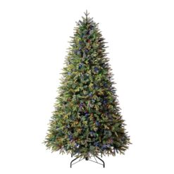 Holiday Living Hayden 9-ft Hayden pine Pre-lit Artificial Christmas Tree with Multicolor LED Lights