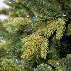 Holiday Living Hayden 9-ft Hayden pine Pre-lit Artificial Christmas Tree with Multicolor LED Lights