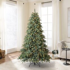 Tree Classics by Balsam Hill Deluxe Noble Fir 7-ft Fir Pre-lit Artificial Christmas Tree with White LED Lights