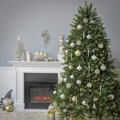 National Tree Company 9-ft Dunhill fir Pre-lit Artificial Christmas Tree LED Lights