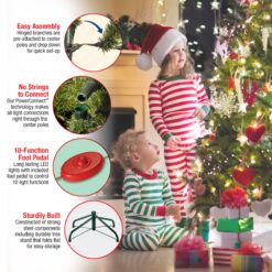National Tree Company 9-ft Dunhill fir Pre-lit Artificial Christmas Tree LED Lights