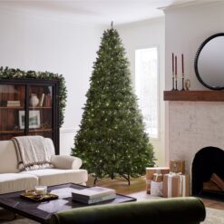 National Tree Company 9-ft Dunhill fir Pre-lit Artificial Christmas Tree LED Lights