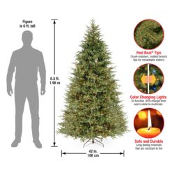 National Tree Company 6.5-ft Fraser fir Pre-lit Artificial Christmas Tree LED Lights
