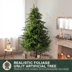 Fraser Hill Farm Unlit 7.5-ft Foxtail pine Artificial Christmas Tree