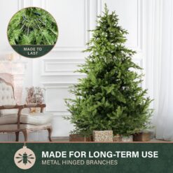 Fraser Hill Farm Unlit 7.5-ft Foxtail pine Artificial Christmas Tree