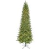 Fraser Hill Farm 9-ft Winter falls Pre-lit Slim Artificial Christmas Tree with White LED Lights