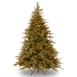 National Tree Company 7.5-ft Fraser fir Pre-lit Artificial Christmas Tree with Multicolor LED Lights