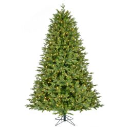 Fraser Hill Farm 8-ft Wintergreen fir Pre-lit Artificial Christmas Tree with White LED Lights
