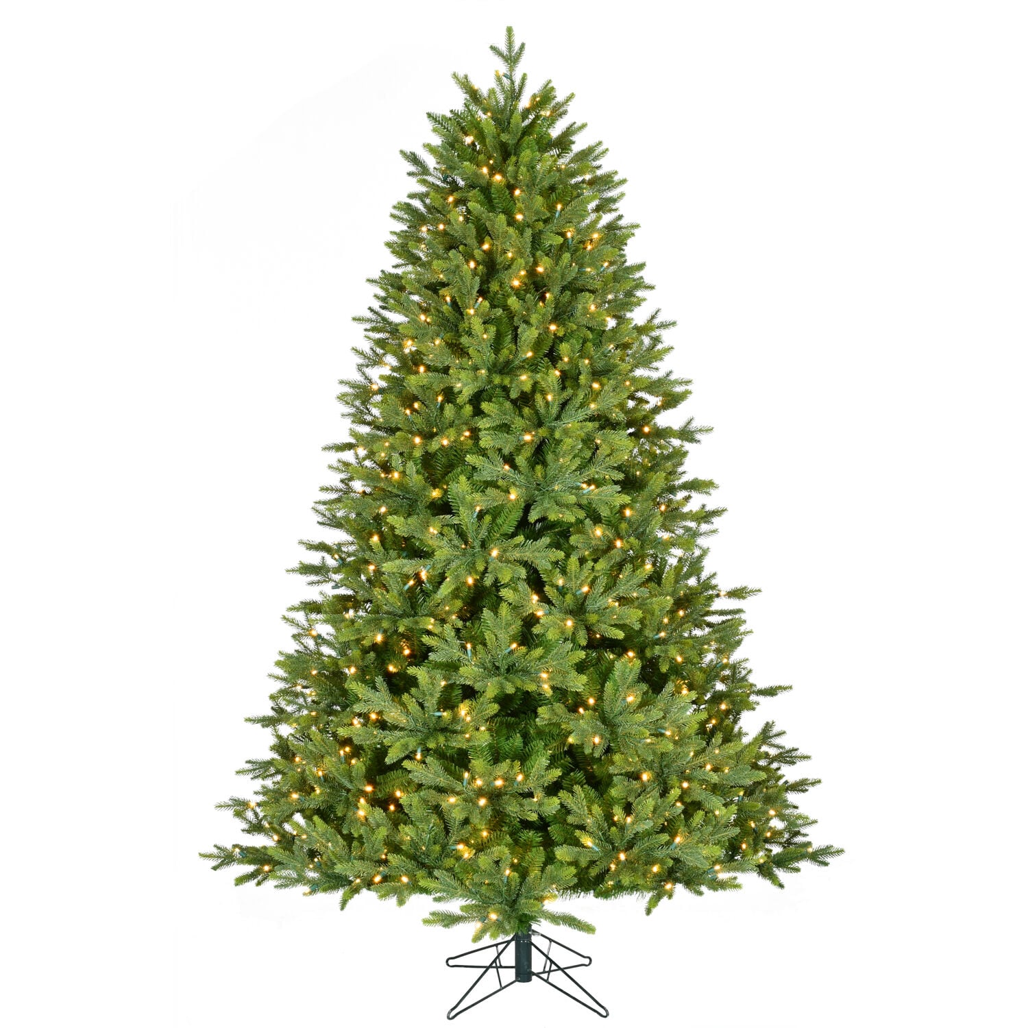 Fraser Hill Farm 8-ft Wintergreen fir Pre-lit Artificial Christmas Tree with White LED Lights