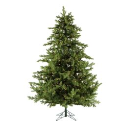 Fraser Hill Farm 9-ft Foxtail pine Pre-lit Artificial Christmas Tree with Clear Incandescent Lights