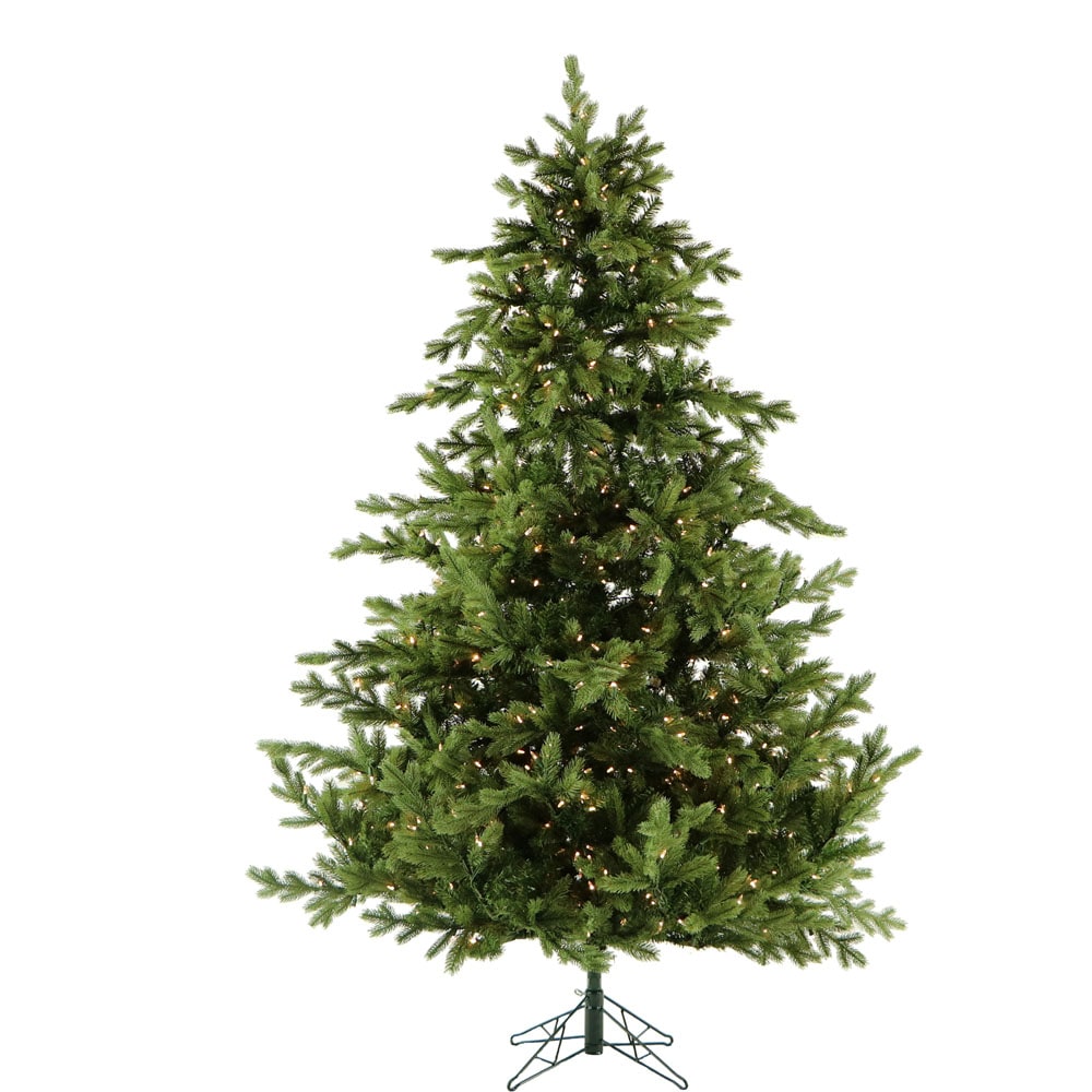 Fraser Hill Farm 9-ft Foxtail pine Pre-lit Artificial Christmas Tree with Clear Incandescent Lights