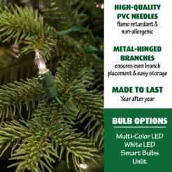 Fraser Hill Farm 9-ft Foxtail pine Pre-lit Artificial Christmas Tree with Clear Incandescent Lights