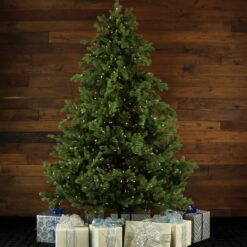 Fraser Hill Farm 9-ft Foxtail pine Pre-lit Artificial Christmas Tree with Clear Incandescent Lights