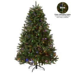 National Tree Company 6-ft Spruce Pre-lit Artificial Christmas Tree with Multicolor LED Lights