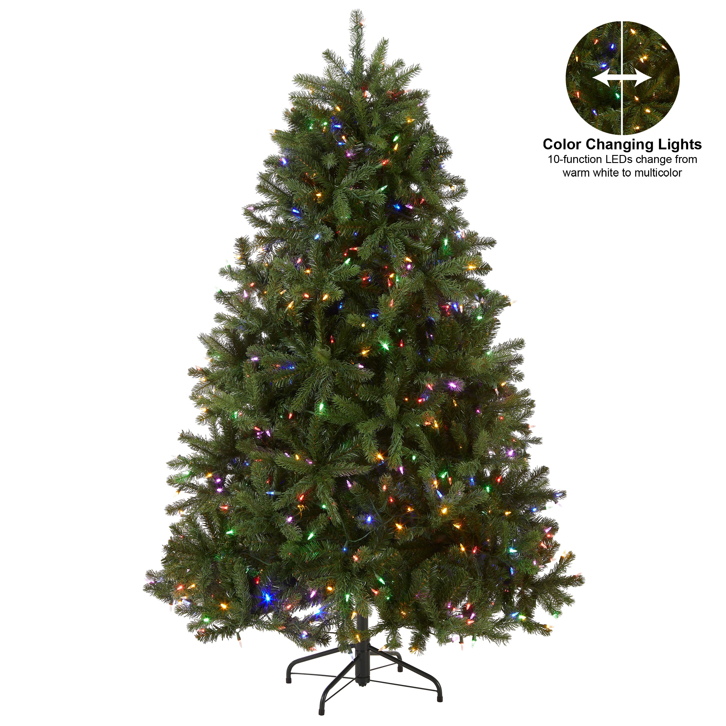 National Tree Company 6-ft Spruce Pre-lit Artificial Christmas Tree with Multicolor LED Lights