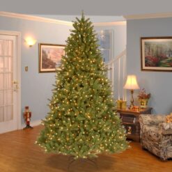 National Tree Company 7.5-ft Grand fir Pre-lit Artificial Christmas Tree with White Incandescent Lights