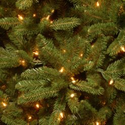 National Tree Company 7.5-ft Grand fir Pre-lit Artificial Christmas Tree with White Incandescent Lights