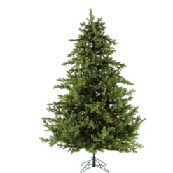 Fraser Hill Farm 9-ft Woodside pine Pre-lit Artificial Christmas Tree with White LED Lights